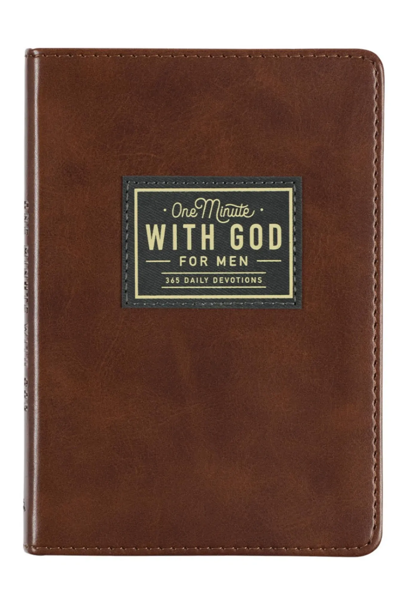 One Minute with God for Men 365 Devotions, Brown Faux Leather Flexcover