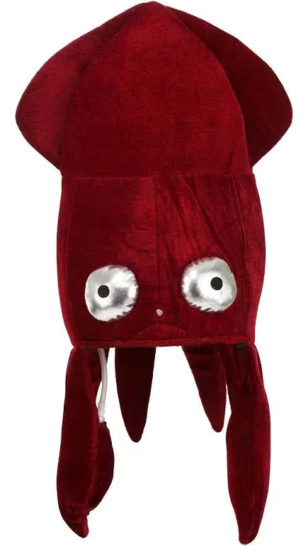 Sprazy Toy Hat Squid | Adult | Unisex | Red/Gray | One-Size | FUN Costumes