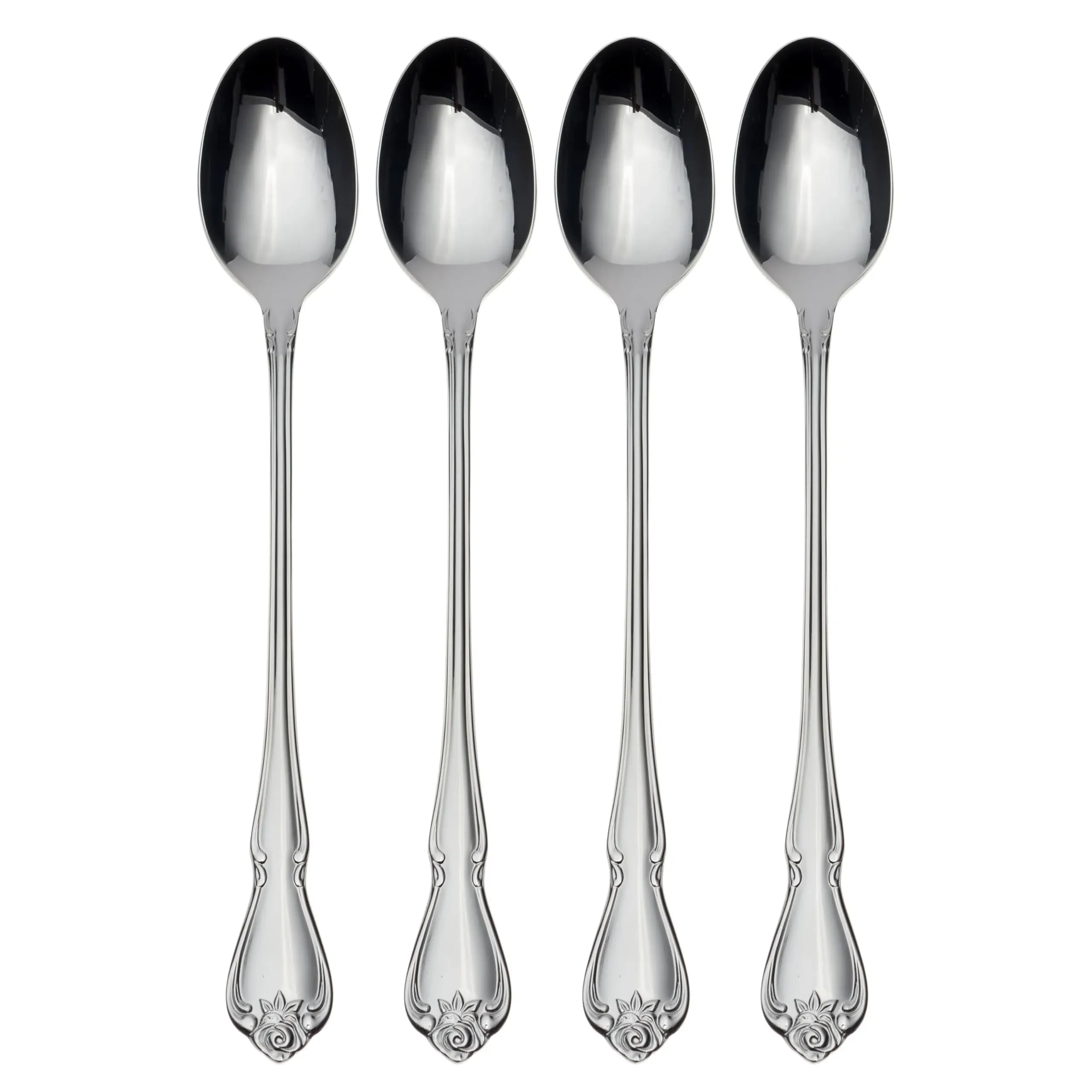 Oneida True Rose Set of 4 Tall Drink Spoons B552004F