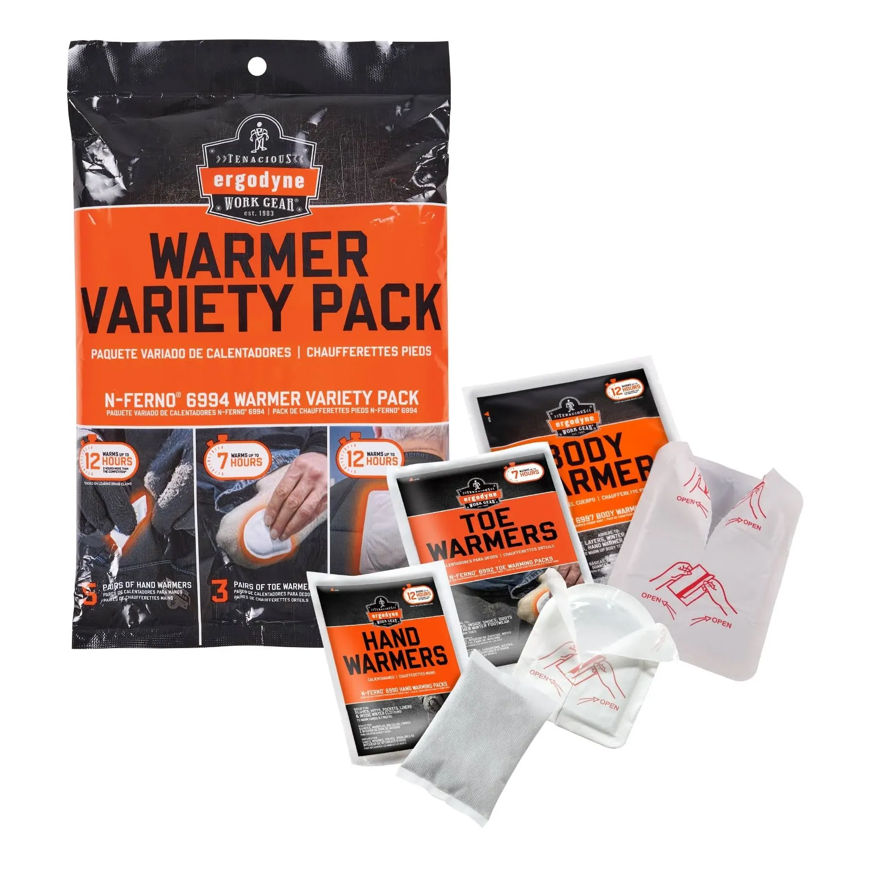 Ergodyne N-Ferno 6994 White Warming Variety Pack - 16994