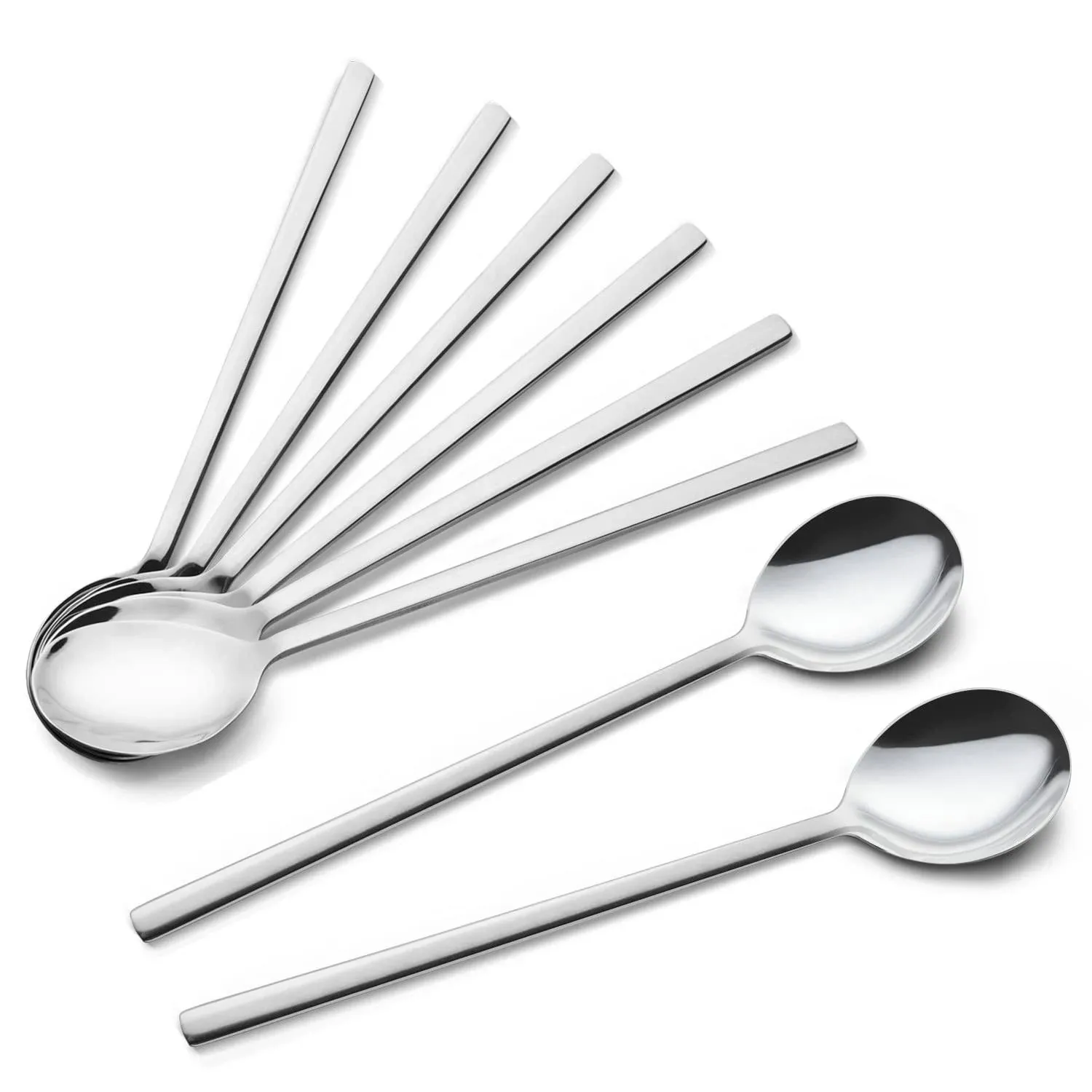 Spoons 8 Pieces Stainless Steel Korean Spoons8.5 Inch Soup Spoonskorean Spoon...