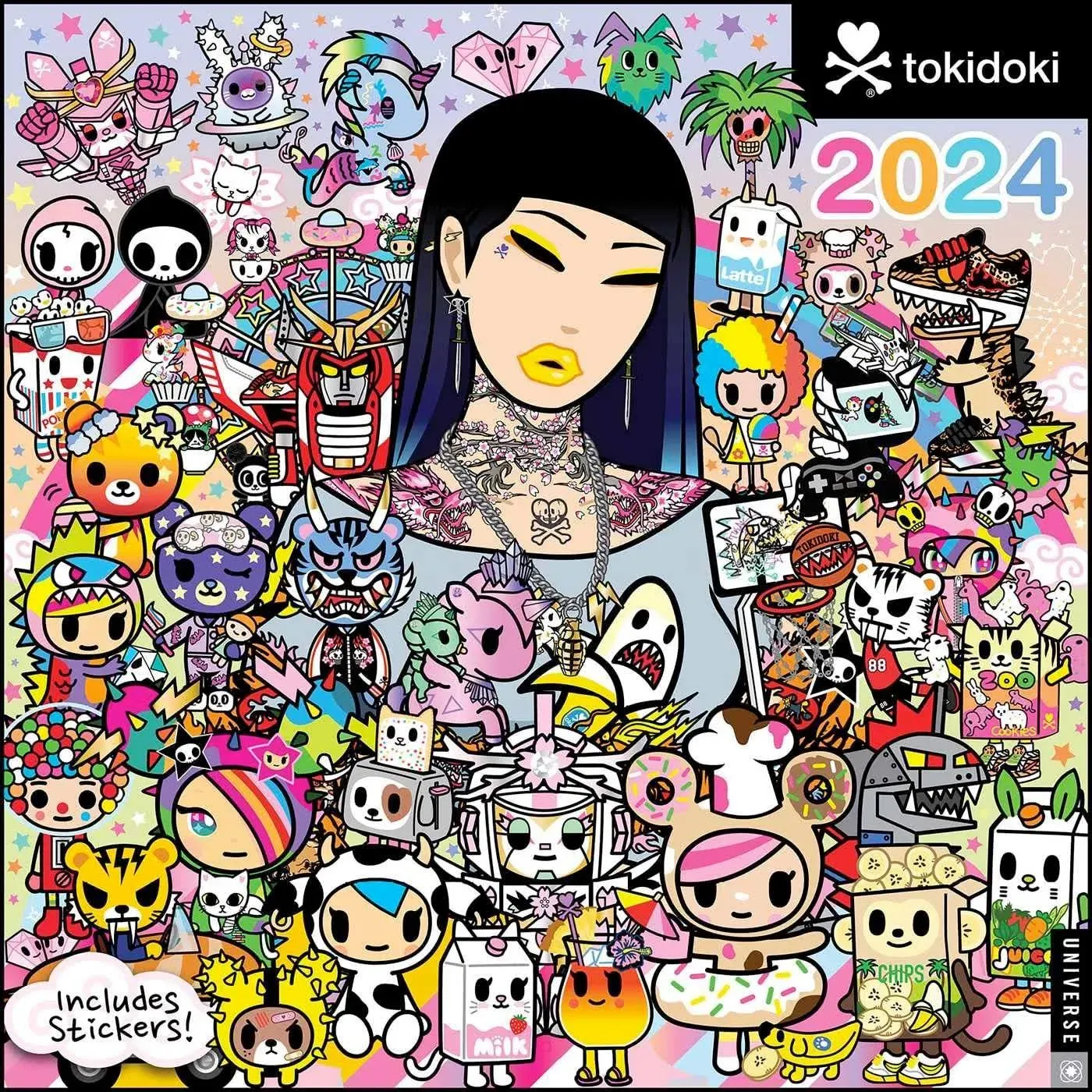 Tokidoki 2024 Wall Calendar (W/ Stickers) (Calendar)