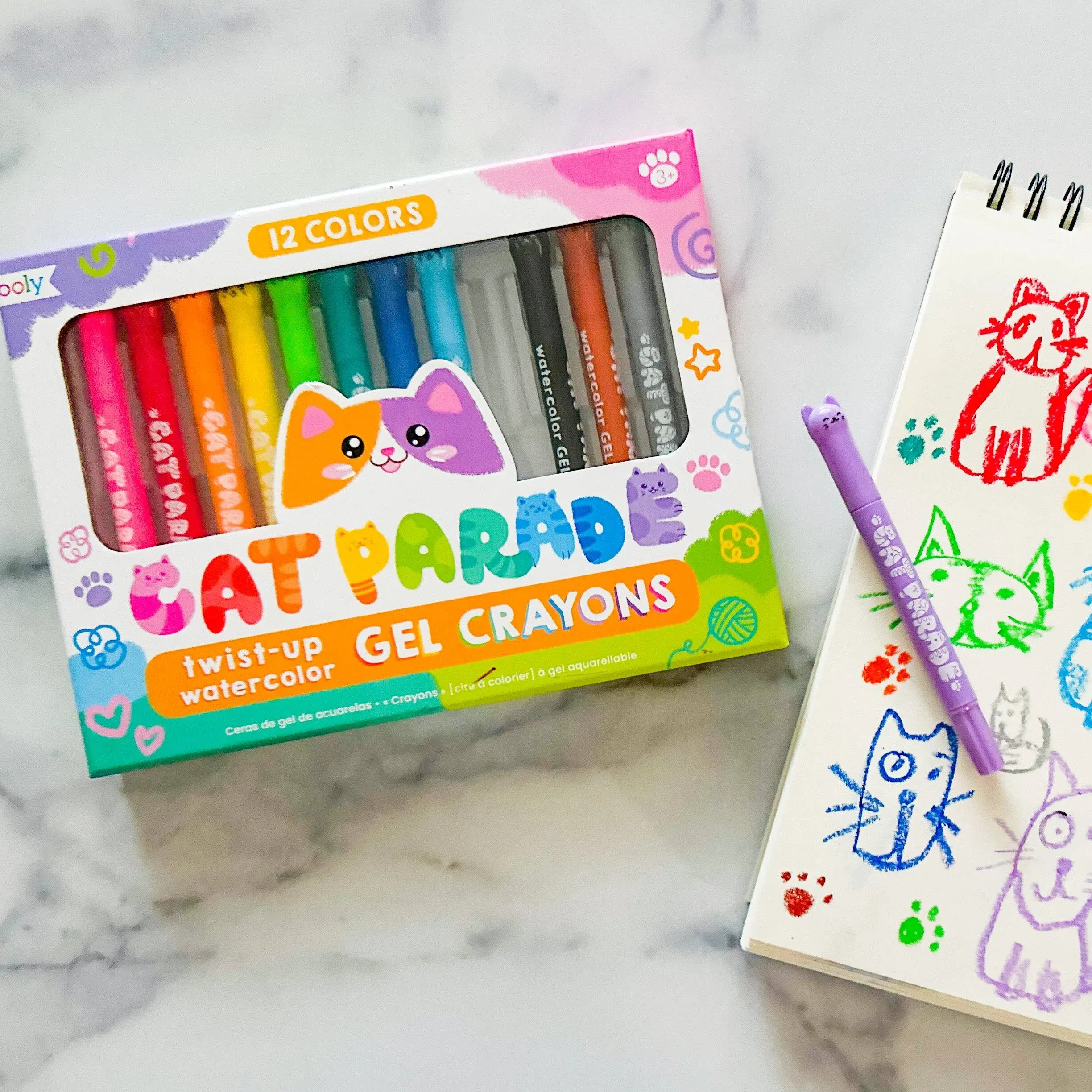 Cat Parade Gel Crayons - Set of 12 by OOLY