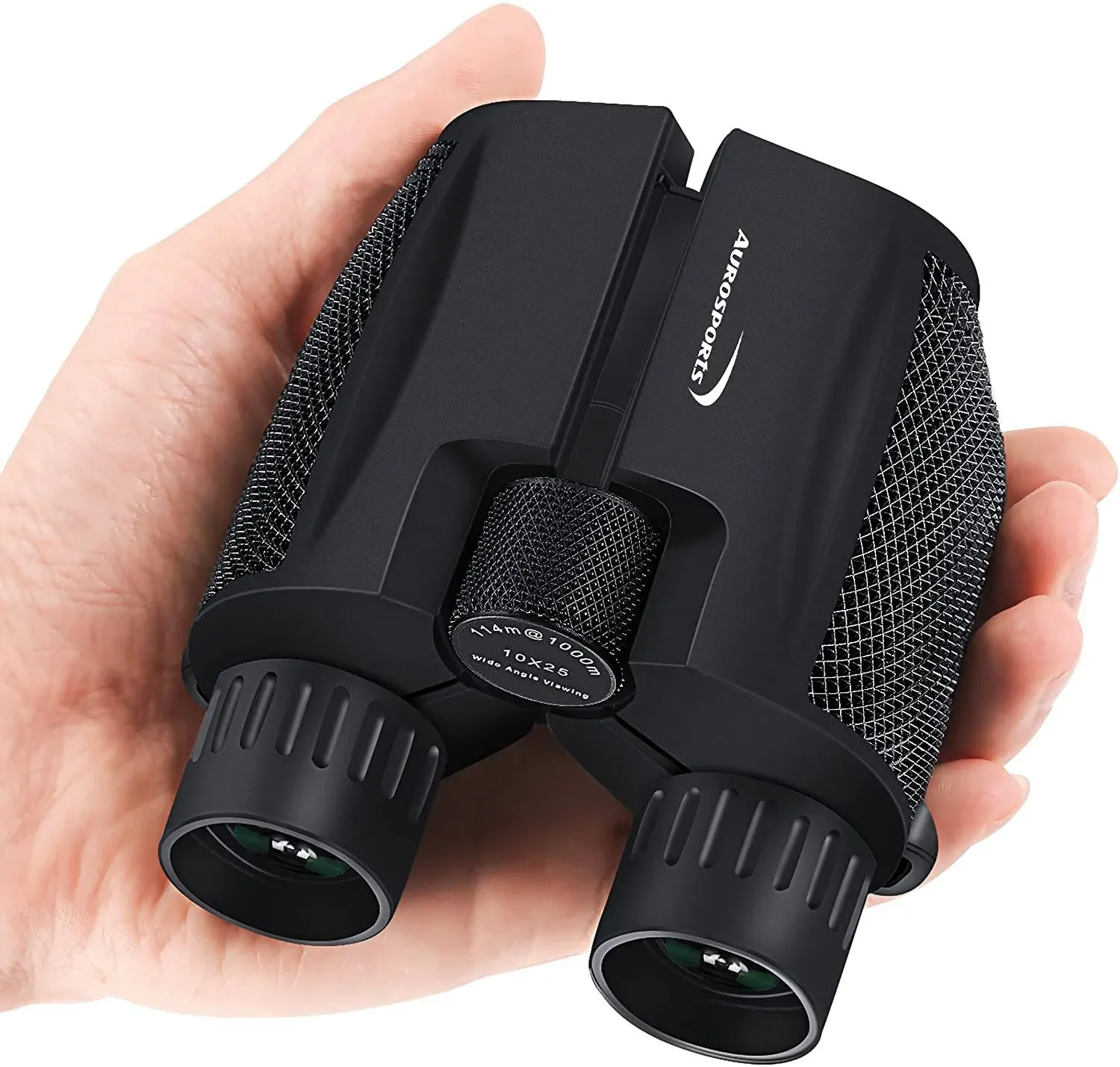 Aurosports 10x25 Binoculars for Adults and Kids, Large View Compact Binoculars with Low Light Vision, Easy Focus Small Binoculars for Bird Watching Outdoor Travel Sightseeing Concert Hunting Hiking