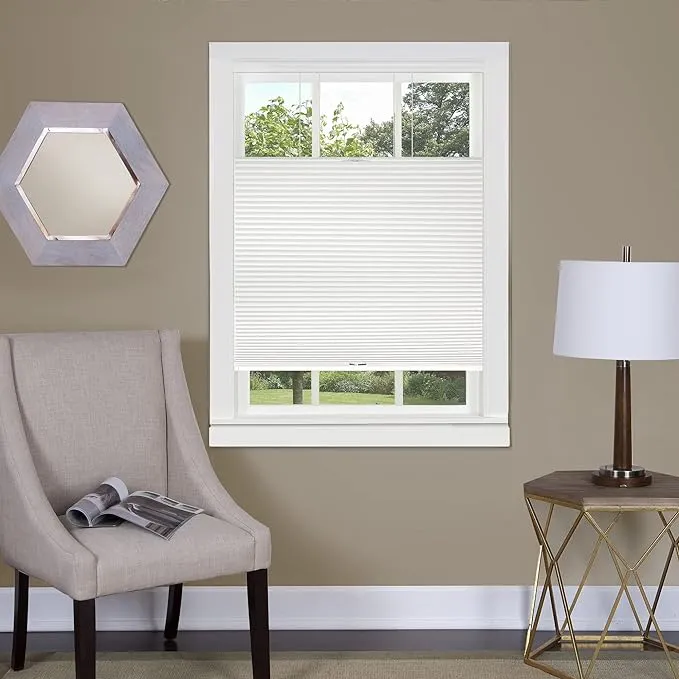 Achim 39-in x 64-in White Light Filtering Cordless Top-down/bottom-up Cellular Shade