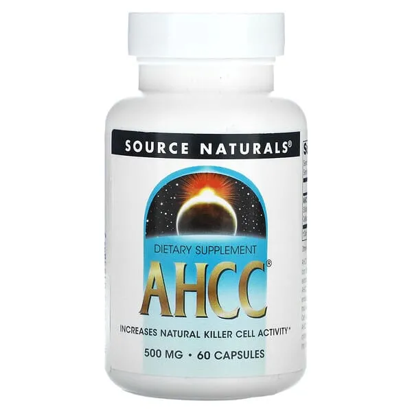 Source Naturals AHCC with Bioperine 500 mg - 60 Capsules