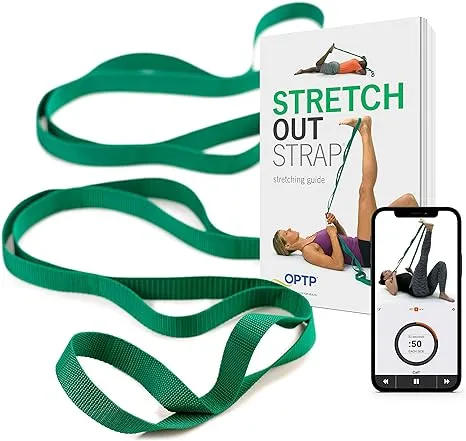 OPTP 440PS Stretch Out Strap with Stretching Exercise Poster