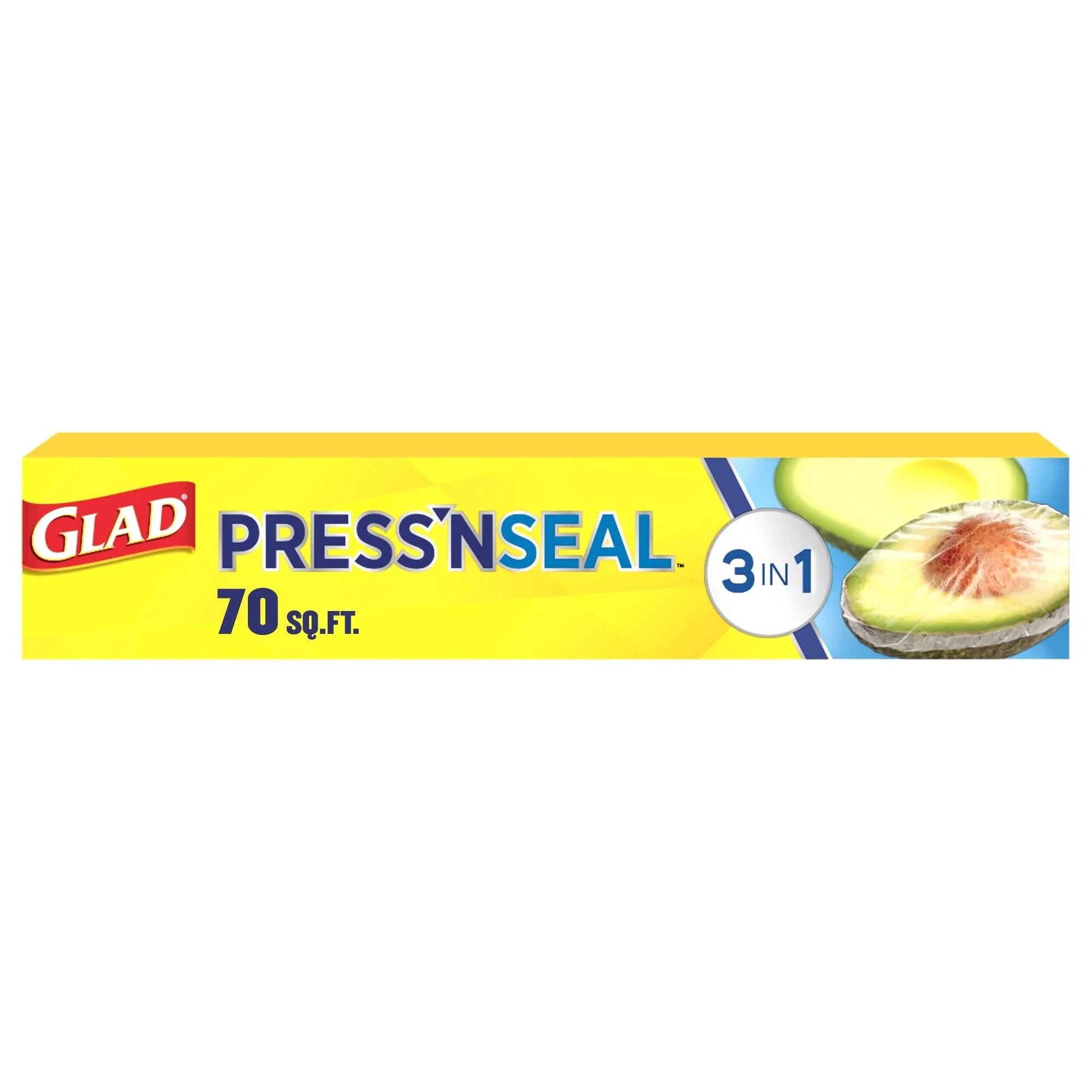 Glad Press'n Seal Food Plastic Wrap, 70 Square Foot Roll, 12/Carton