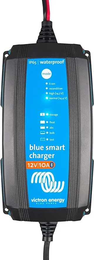 Victron Energy Blue Smart IP65 12-Volt 10 amp Battery Charger with NEMA 1-15 Plug (Bluetooth)