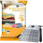 12 Pack Vacuum Storage Bags (3 x Jumbo, 3 x Large, 3 x Medium, 3 x Small), Sp...