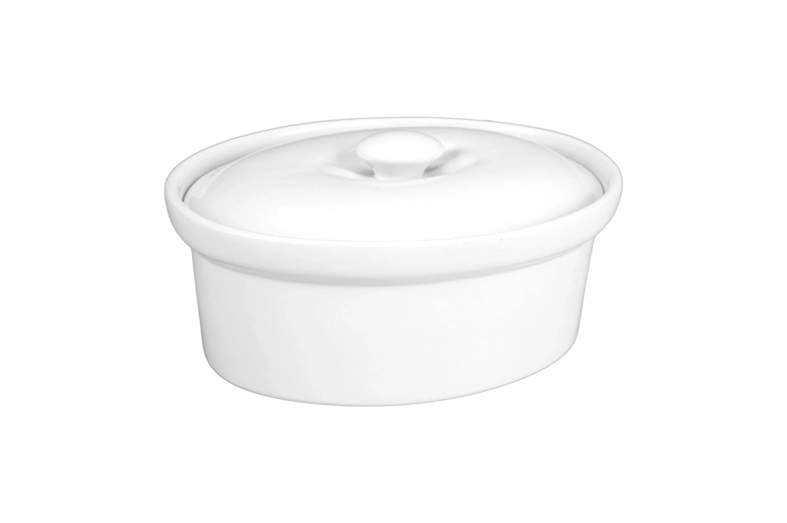 Bia Cordon Bleu 1.5 Qt. Oval Covered Casserole Dish, White