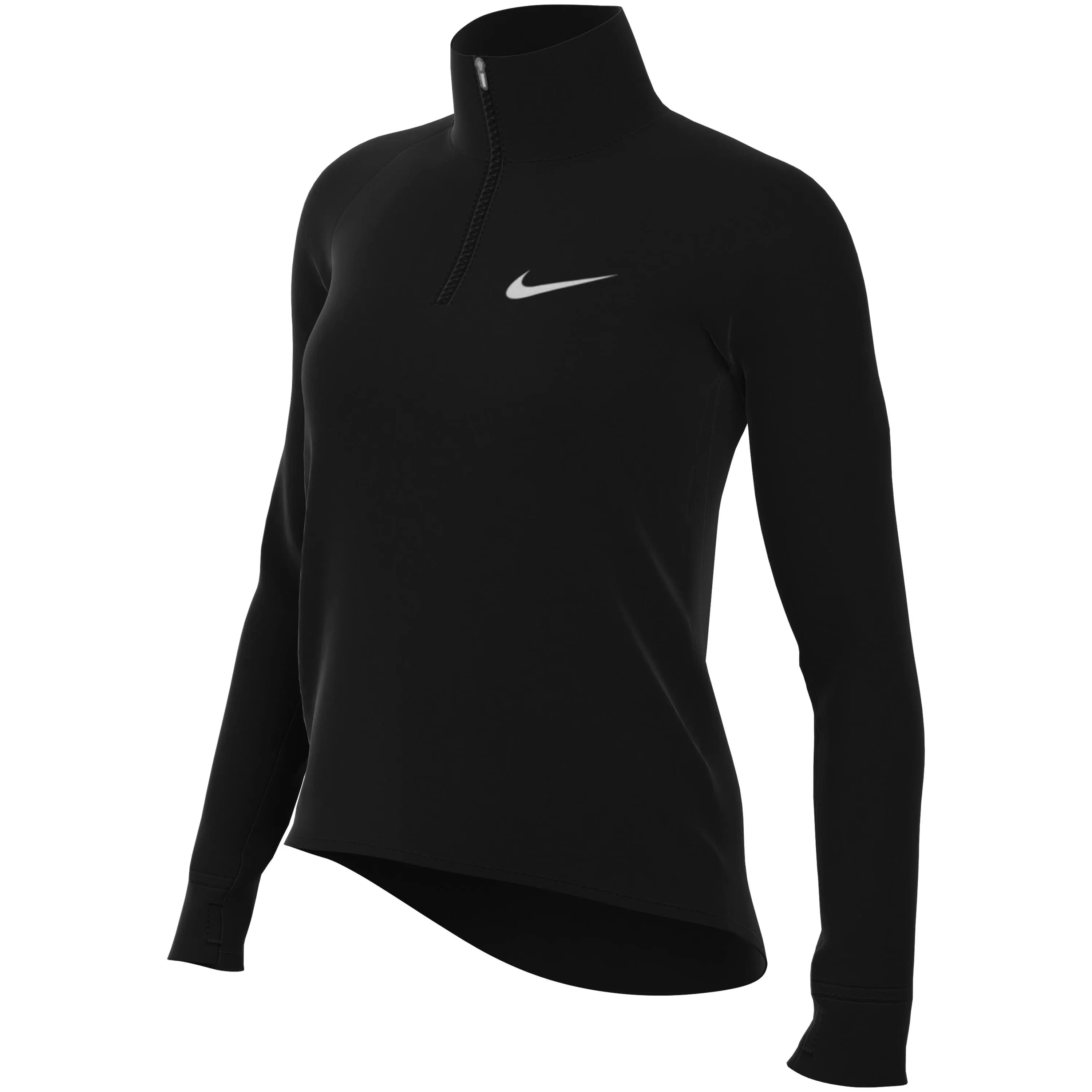 Nike DD6799 010 Women&#039;s Sz L Black Therma-FIT Element 1/2-Zip Running Jacket $85