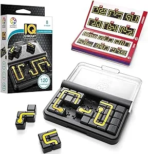 SmartGames IQ Circuit Portable Travel Game with 120 Challenges for Ages 8-Adult