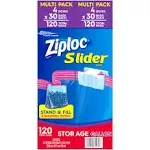 Ziploc Slider Storage Bags 120 ct Gallon