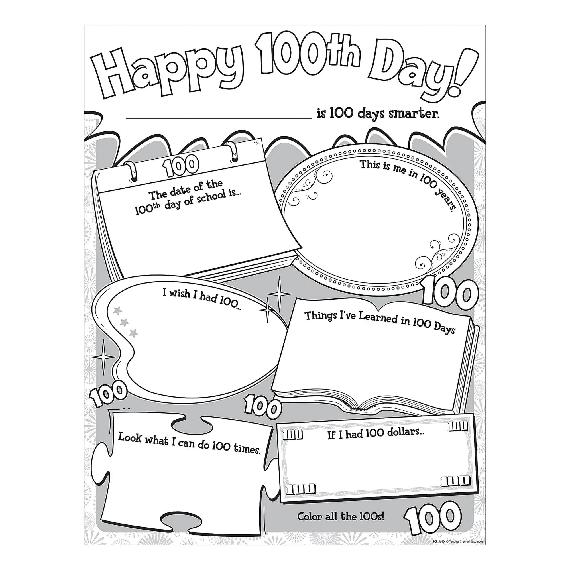 Teacher Created Resources 22 x 17&#034; Happy 100th Day Poster Pack (TCR5640)