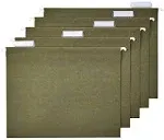 Hanging File Folders Standard Green 1/5-Cut Tabs Letter Size 50 Count Box