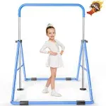 Safly Fun Gymnastics Bar for Kids Height Adjustable Horizontal Kip Bar Folding Gymnastics Junior Training Bar for Home Using