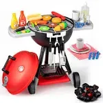 JOYIN 34 PCS Cooking Toy Set, Kitchen Toy Set, Toy BBQ Grill Set, Little Chef Play, Kids Grill Playset Interactive BBQ Toy Set for Kids