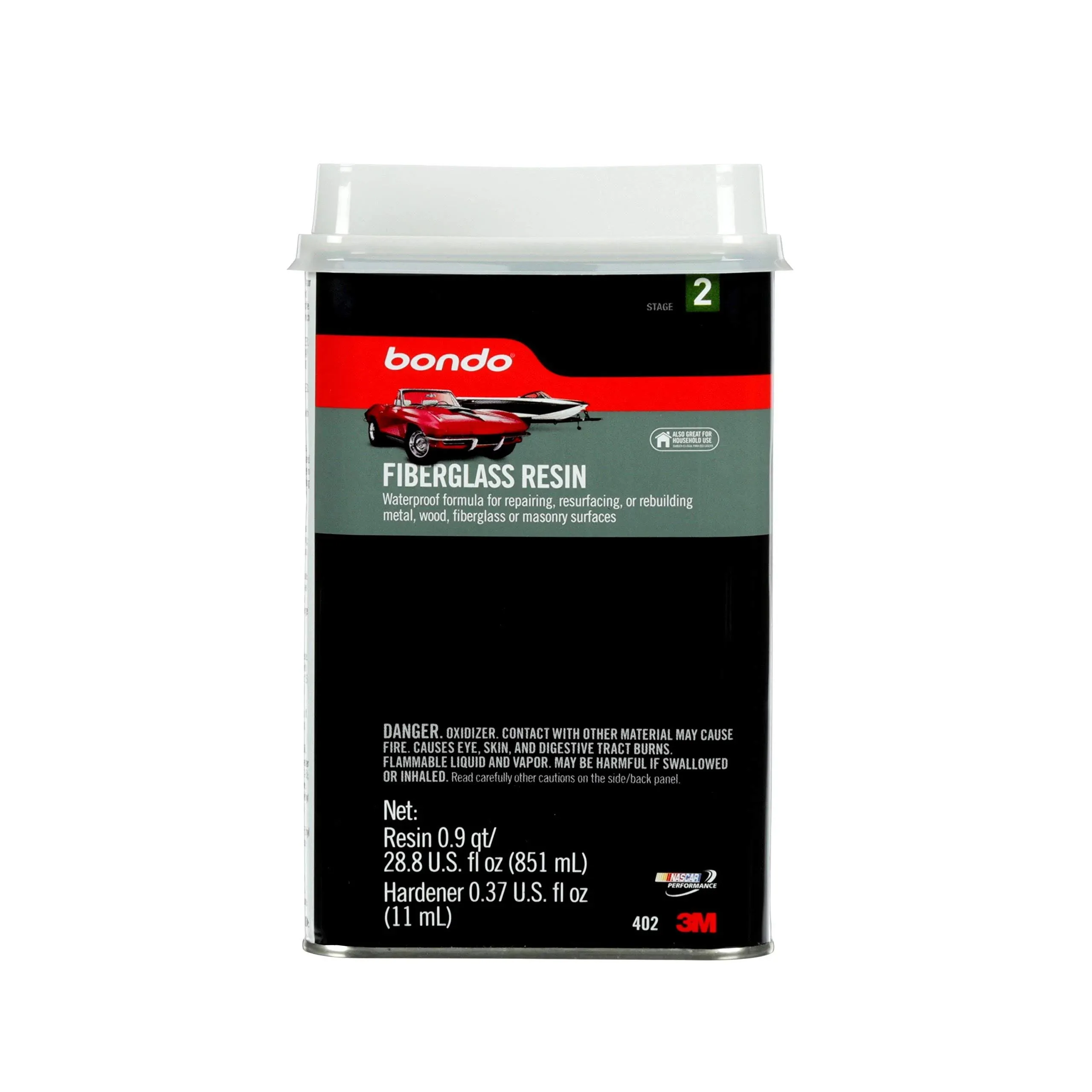 3M Bondo 402C  ~  Bondo Fibreglass Resin, 402C, 30 Oz (852 ml) 402C