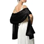 MLMW Women's Extra Long Satin Shawl Wraps