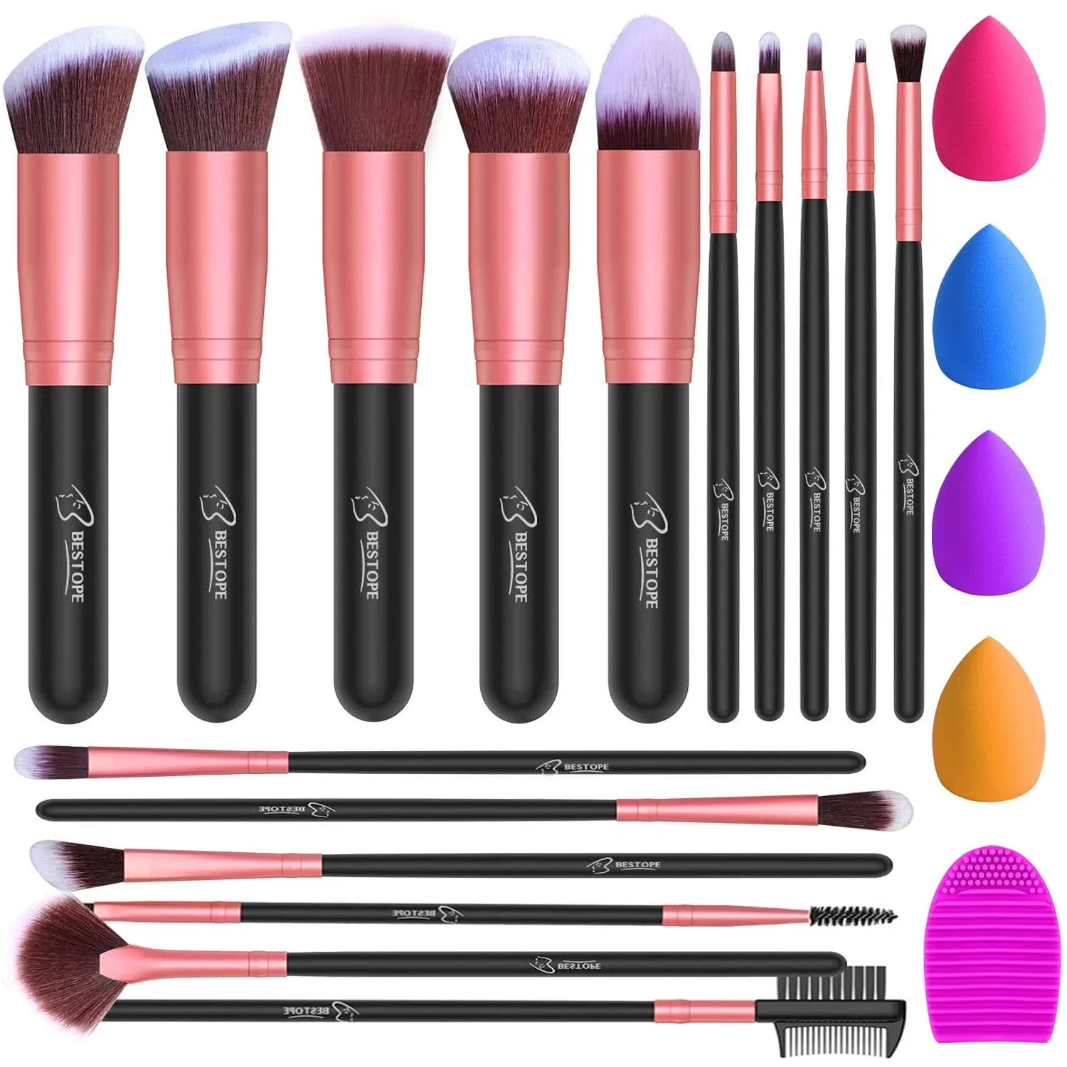 BESTOPE Makeup Brushes 16 Pcs