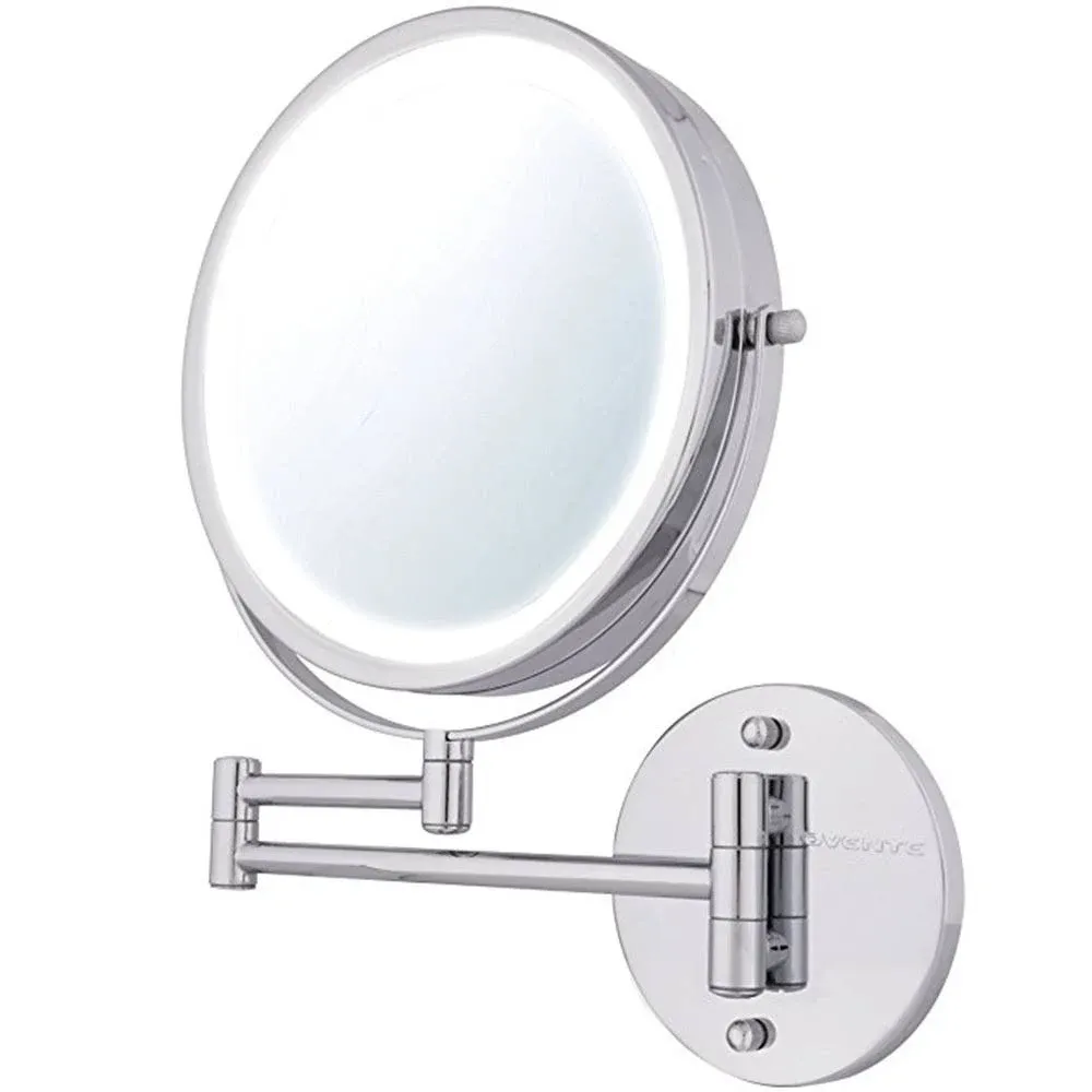 Ovente Wall Mounted Double Sided 180 Extendable Arm Vanity Makeup Mirror 8.5 Inch