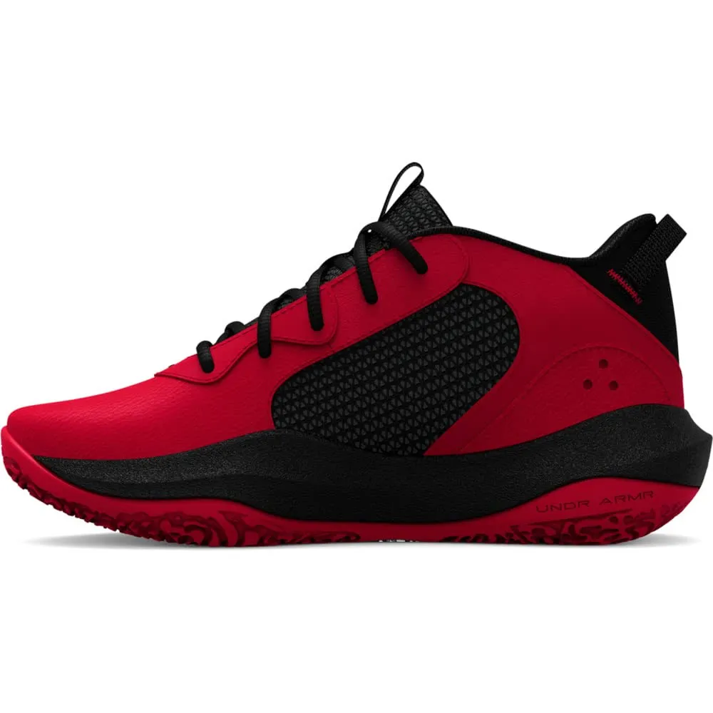 Under Armour Pre-School Lockdown 6 Basketball Shoes - Red, 11.5K