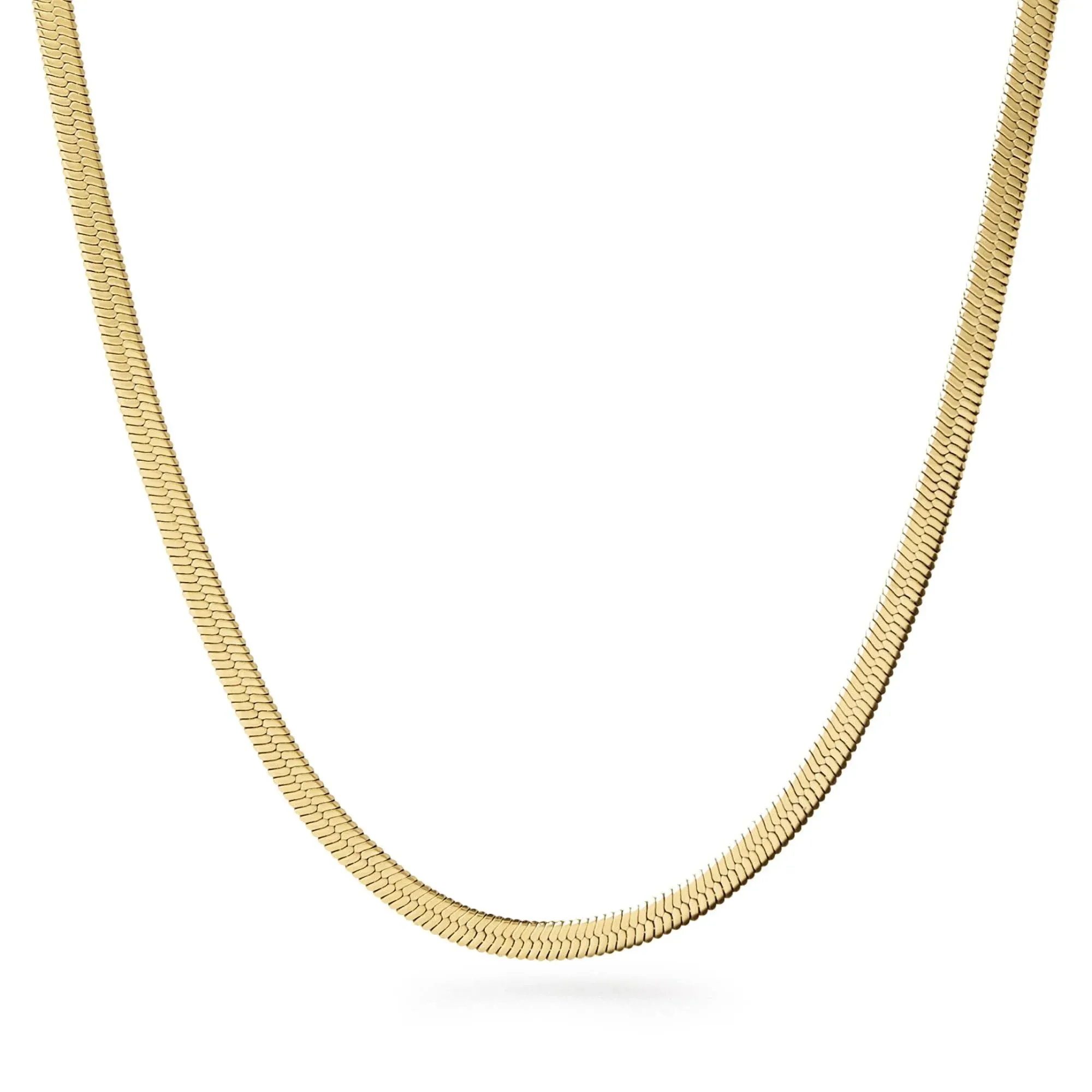 Ana Luisa Herringbone Chain Necklace