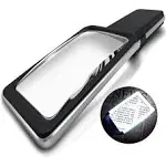 4X Large Magnifying Glass with [10 Anti-Glare &amp; Fully Dimmable LEDs]-Evenly L...