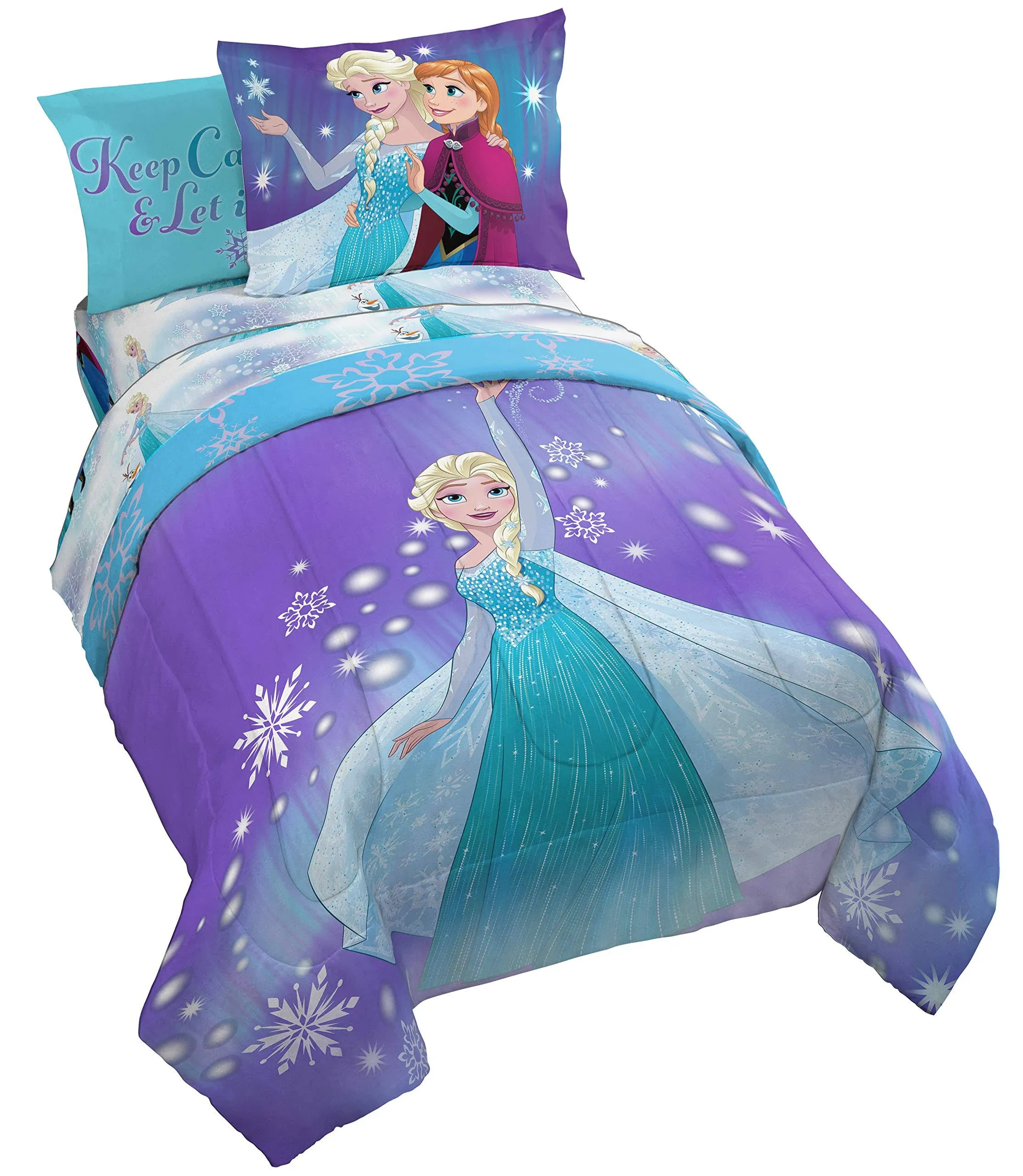 Disney Frozen 'Magical Winter' 4 Piece Twin Bed in A Bag