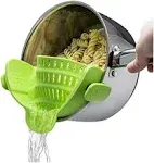 Kitchen Gizmo Snap 'N Strain Strainer Clip On Silicone Colander Fits All Pots