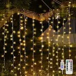 suddus Curtain Lights for Bedroom, 200 Led Hanging String Lights Outdoor Waterproof, Fairy Curtain Lights for Backdrop, Window, Wall, Wedding, Party, Blue