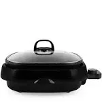 Aroma BPA Free Easy to Clean Heavy Duty Nonstick 3 in 1 Grillet, Black (Used)