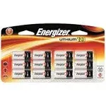 Energizer  CR-123 3V Lithium Photo Battery, 12-Pack