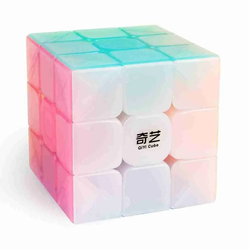 D-FantiX QiYi Warrior W 3x3 Speed Cube 3x3x3 Stickerless Jelly Cube Puzzle