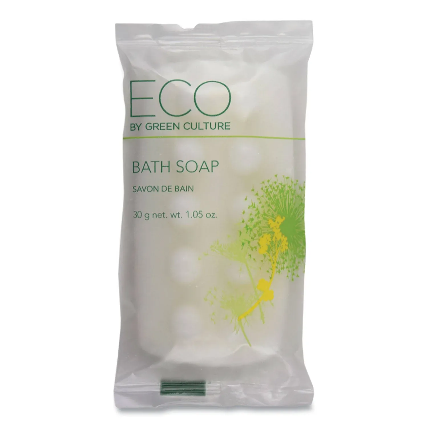 Eco by Green Culture - Bath Massage Bar, Clean Scent, 1.06 oz, 300/Carton