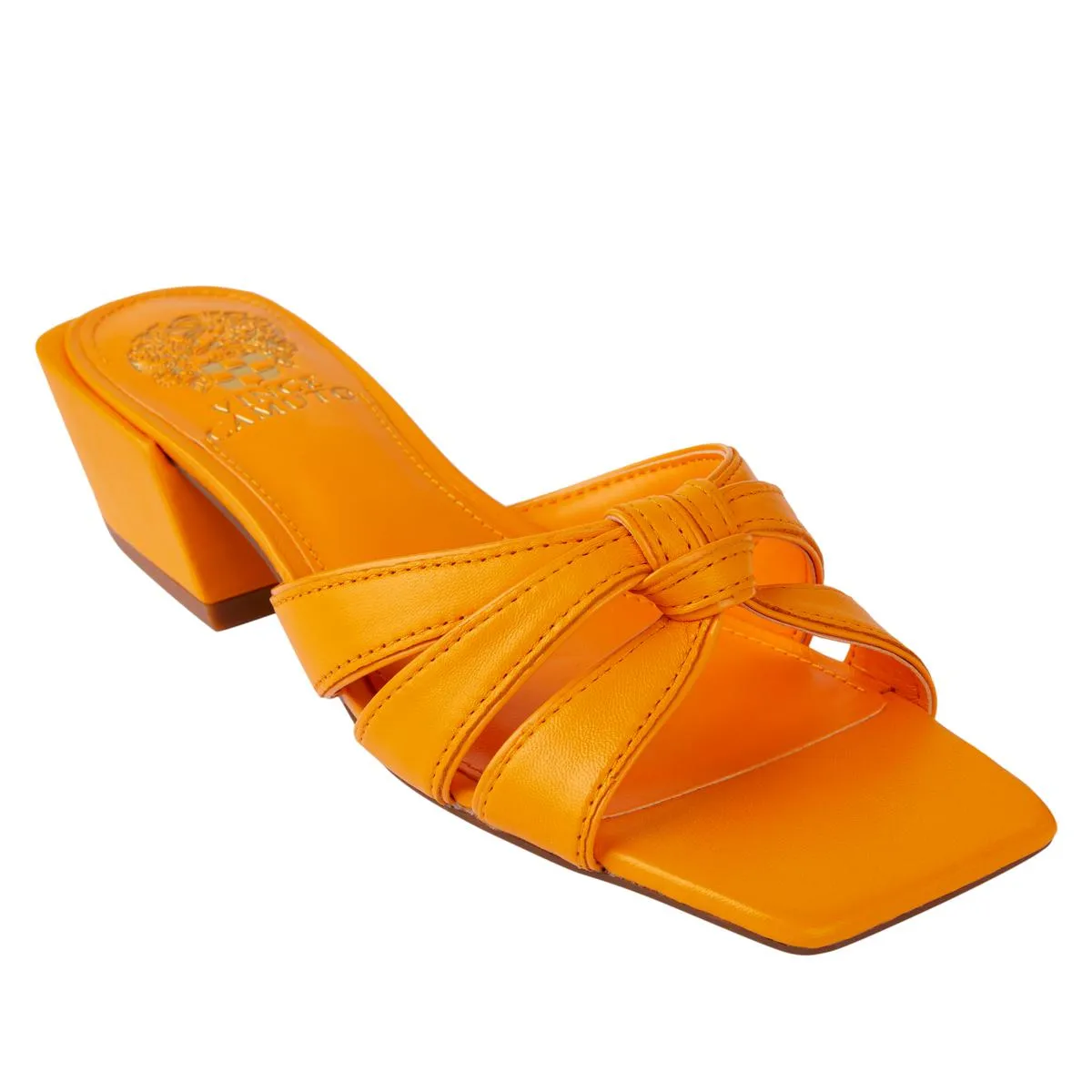 Selaries Womens Leather Slip On Slide Sandals