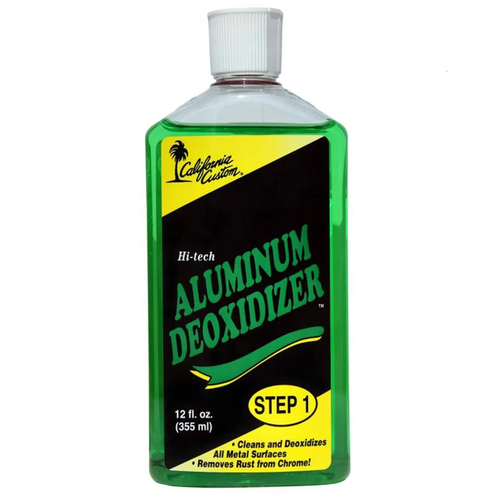 CALIFORNIA CUSTOM Products – Aluminum Deoxidizer Cleans & Deoxidizes Metal Surfaces, Removes Rust, Great for Aluminum, Brass, Copper, Chrome, Silver, Stainless & Gold, 12oz