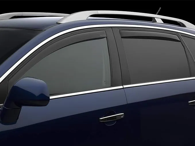 WeatherTech Custom Fit Side Window Deflectors for Subaru Outback - (821005), Front & Rear Set - Dark Tint