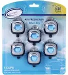 Air Jungles Green Tea Scent Car Air Freshener Clip, 6 Car Freshener Vent Clips, 4ml Each, Long Lasting Air Freshener for Car, Up to 180 Days Car Refresher Odor Eliminator