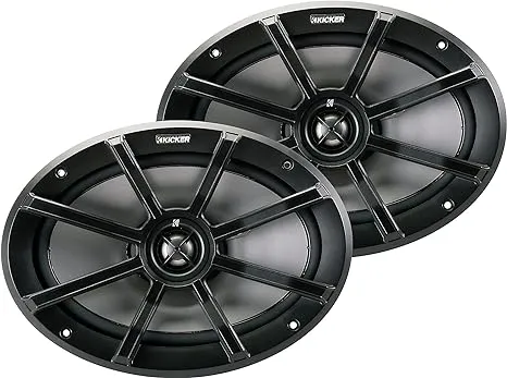 KICKER 40PS694 - 6"/9" 180W 4 Ohm Weather-Proof 2-Way Coaxial Speakers