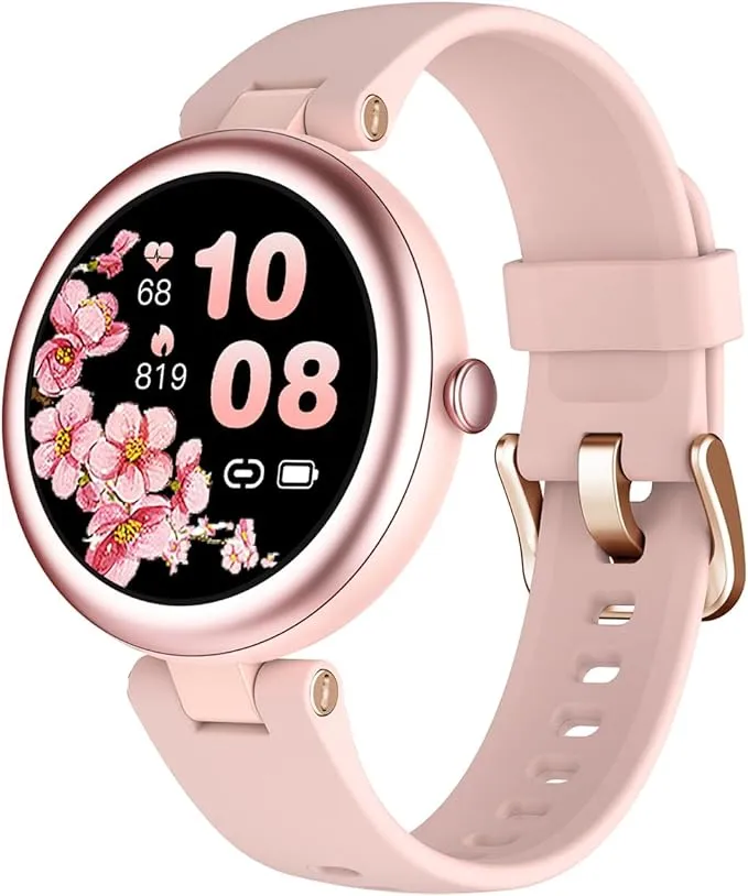 Smart Watch for Women Waterproof, Round Watch Compatible iPhone Android Fitness