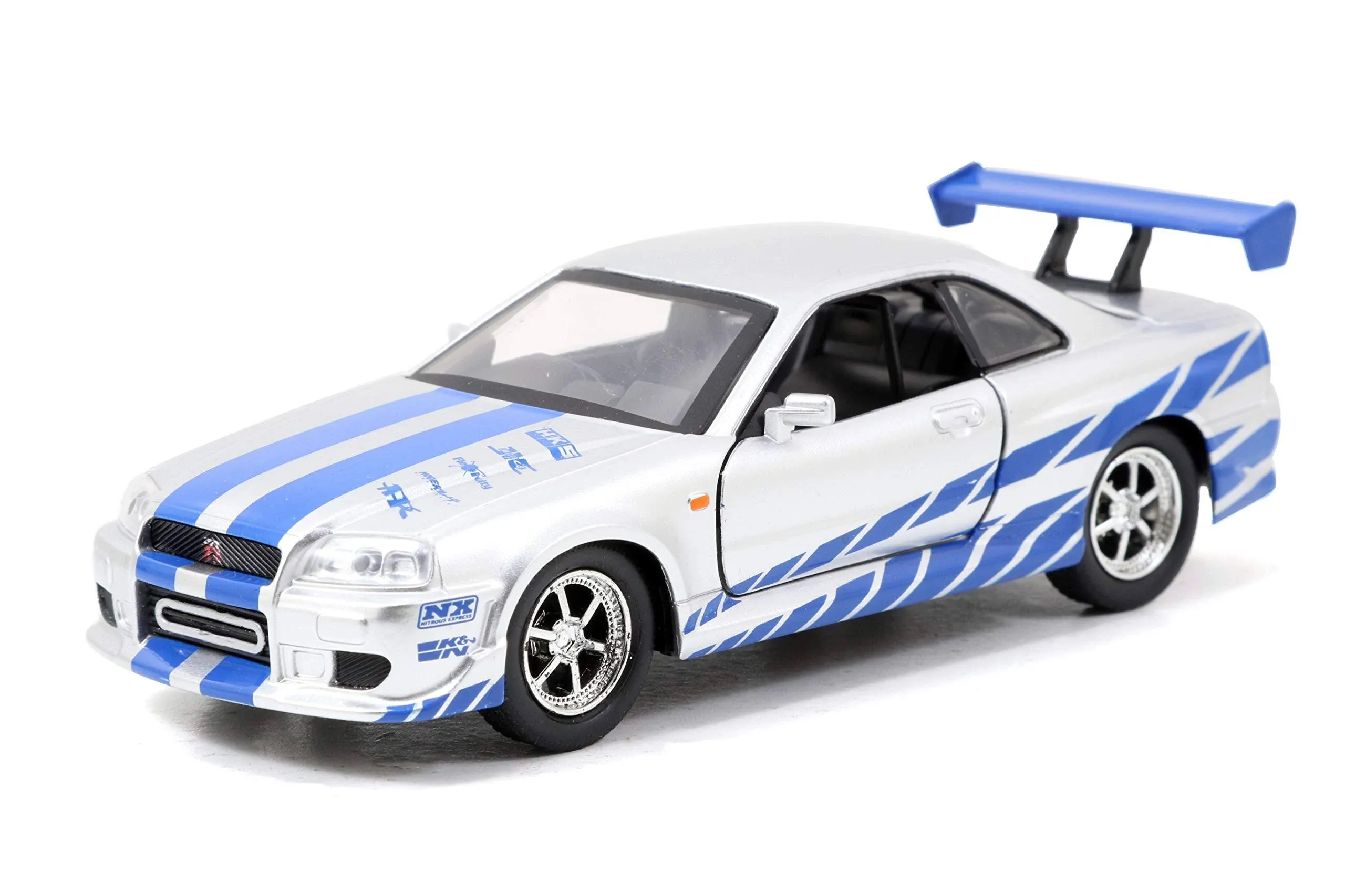 Jada Diecast 1:32 Fast & Furious Brians Nissan Skyline GT-R R34 Silver