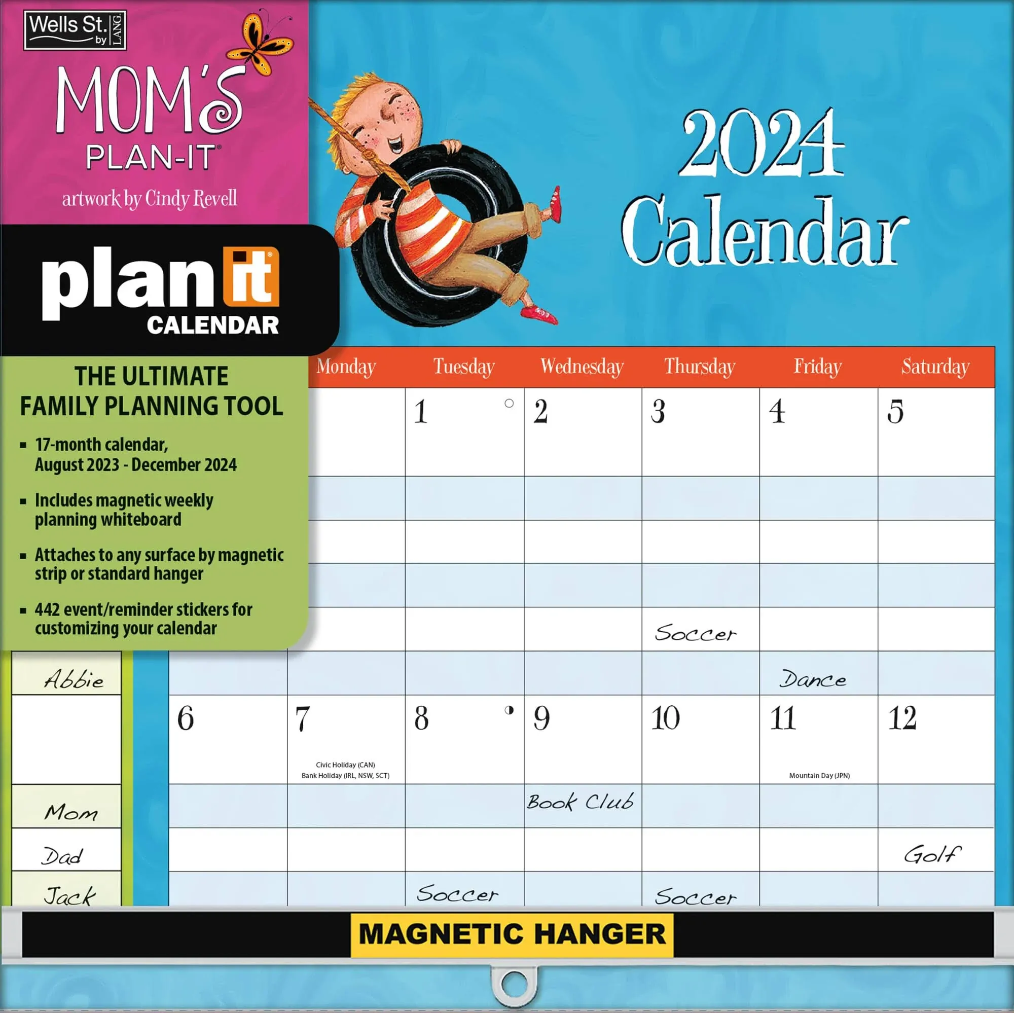 Mom's 2024 Plan-It(tm) Calendar - Moby the Great