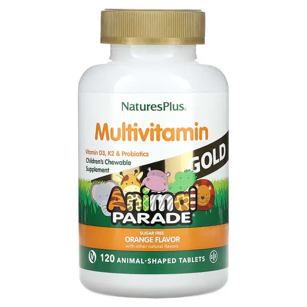 NaturesPlus Animal Parade Multi-Vitamin Children's Chewables Orange 120 Chewables