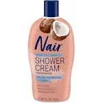 Nair Hair Remover Sensitive Formula Shower Power with Coconut Oil and Vitamin E - 12.6 oz