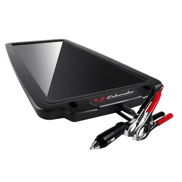 Schumacher SP-200 Solar Battery Charger and Maintainer - 2.4 Watt, 12V - For Cars, Boats, Motorcycles, Snowmobiles, Trucks