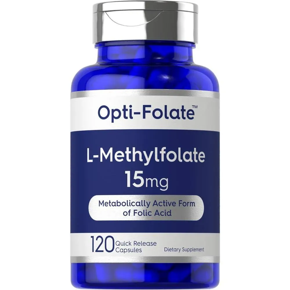 L Methylfolate 15mg | 120 Capsules | Value Size | Max Potency | Optimized and Activated | Non-GMO Gluten Free | Methyl Folate 5-MTHF | by