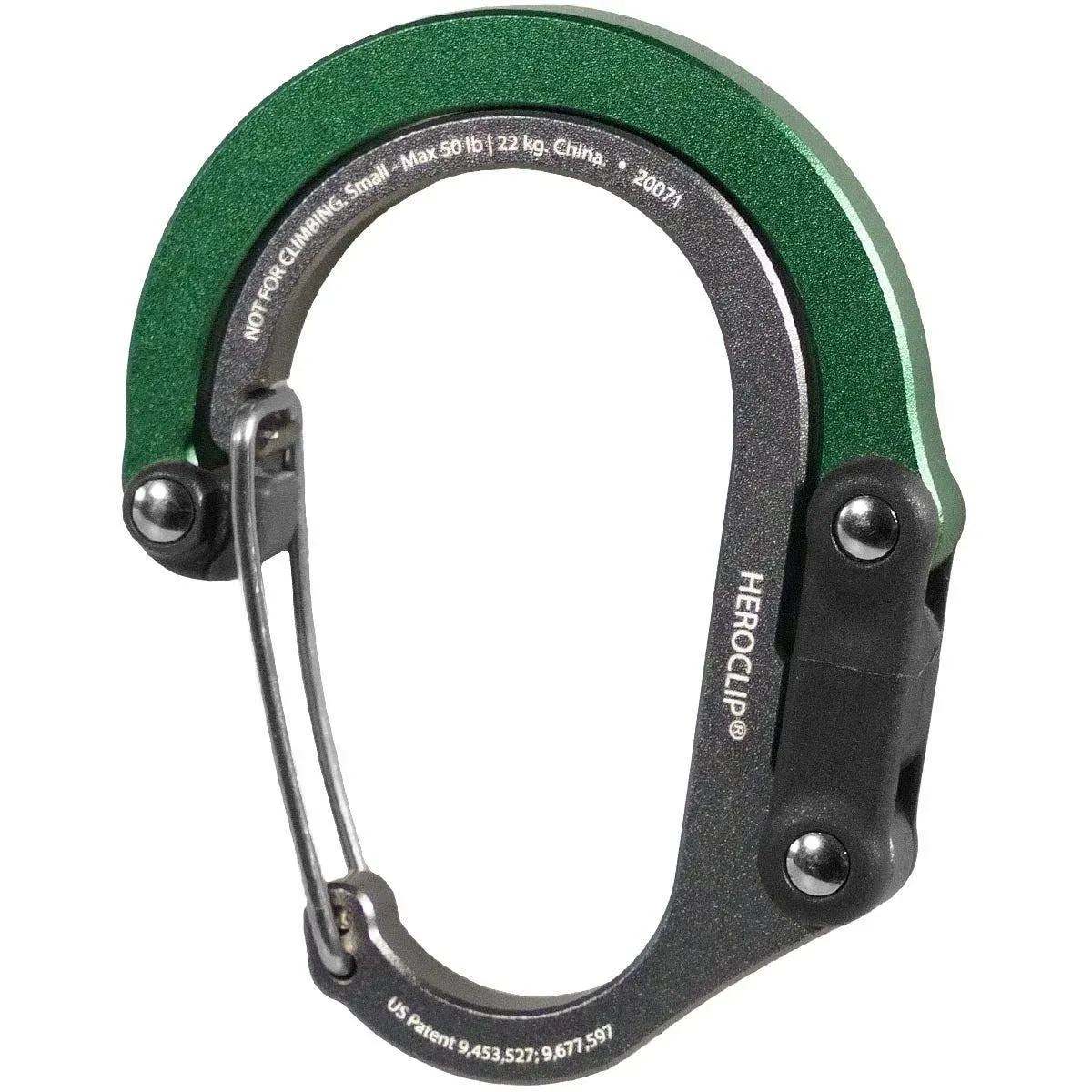 Gear Aid Heroclip Small Hybrid Camping Gear Clip - Nav Green