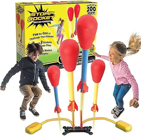 Stomp Rocket Dueling High-Flying Toy Rocket Double Launch Set